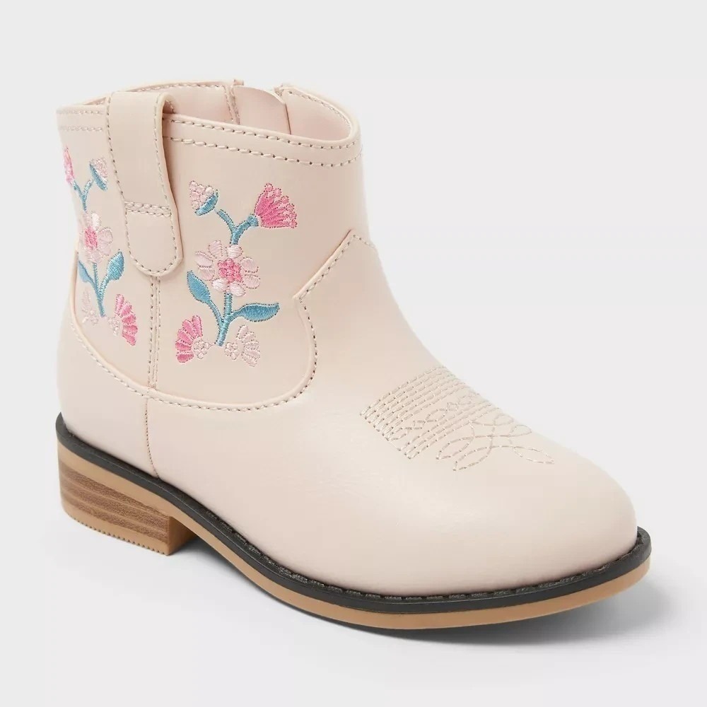 Toddler Girl Whitley Western Boots by Cat & Jack Blush Size 9 New With Tags